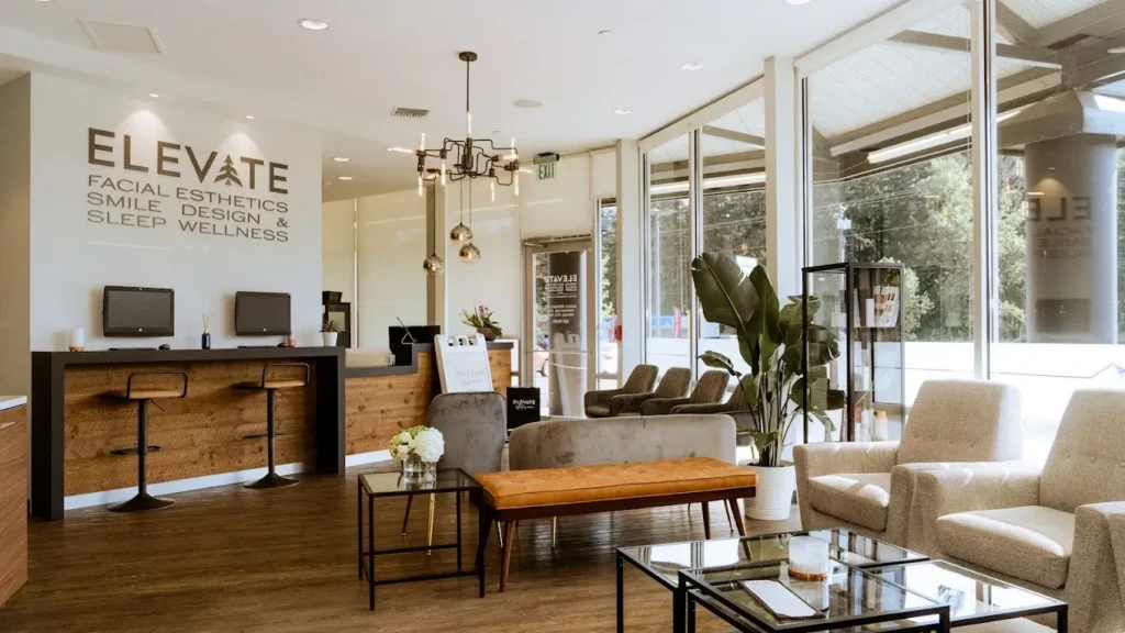 Modern dental office reception area and patient lounge